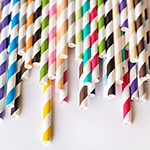 Image of Multiple Colored Paper Straws